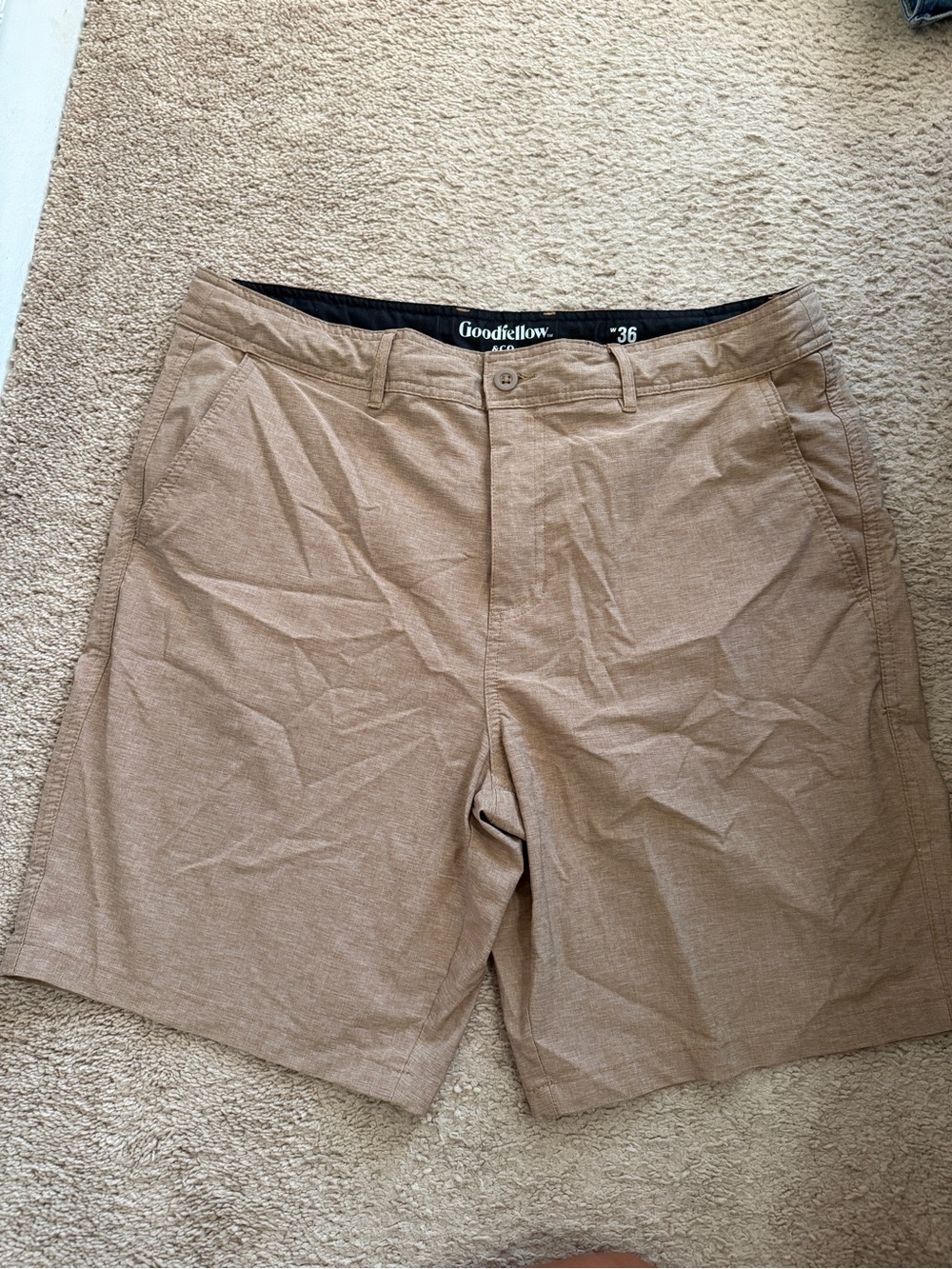 Goodfellow & Co Men's Light Brown Flat Front Shorts